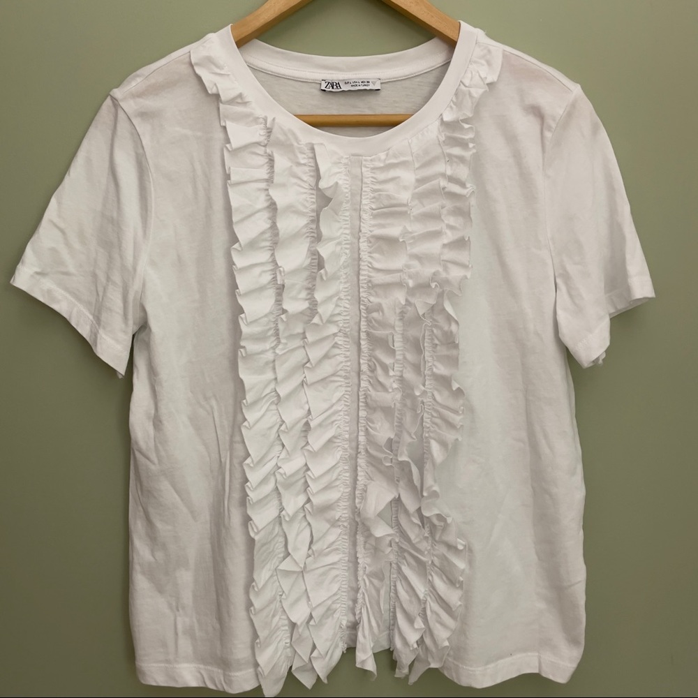 Zara Ruffle Front Shirt